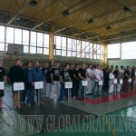 A résztvevő csapatok a megnyitó ünnepségen