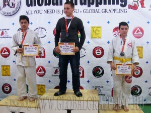 A Gi Grappling Ifjúsági1 Fiú 66 kg. kategória dobogója