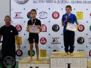 A NoGi Grappling Gyermek1 Fiú 35 kg. kategória dobogója