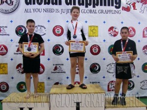 A NoGi Grappling Gyermek2 Fiú 55 kg. kategória dobogója