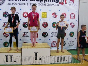 A NoGi Grappling Ifjúsági1 Fiú 41 kg. kategória dobogója