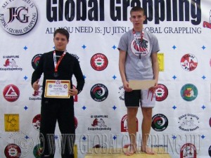 A NoGi Grappling Ifjúsági2 Fiú 80+ kg. kategória dobogója