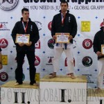 A Combat Grappling Felnőtt Férfi 75 kg. kategória dobogója