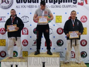 A Combat Grappling Felnőtt Férfi 95 kg. kategória dobogója