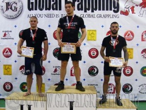 A NoGi Grappling Felnőtt Férfi 95 kg. kategória dobogója