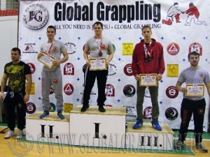 A NoGiGrappling Felnőtt Férfi 65 kg. kategória dobogója