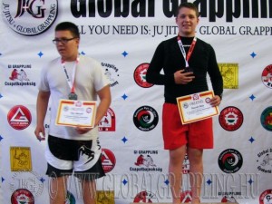 A NoGi Grappling Ifjúsági 1 Fiú 66+ kg dobogója