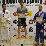 A Gi Grappling Kezdő Felnőtt Férfi 90 kg. kategória dobogója
