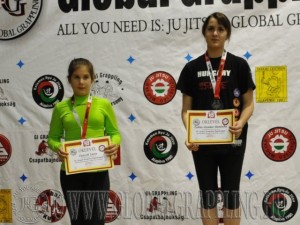 A NoGi Grappling Ifjúsági 1 Leány 60 kg. kategória dobogója