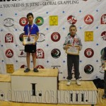 A NoGi Grappling Gyermek 1 Fiú 28 kg. kategória dobogója