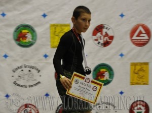 A NoGi Grappling Gyermek 2 Fiú 44 kg. kategória dobogója
