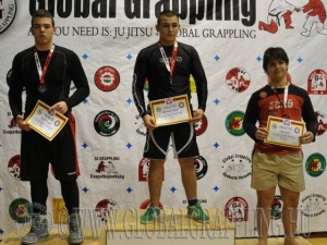 A NoGi Grappling Ifjúsági 2 Fiú 85+ kg. kategória dobogója