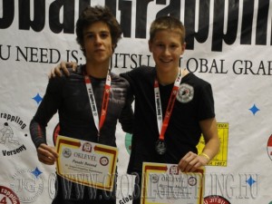 A NoGi Grappling Junior Fiú 65 kg. kategória dobogója