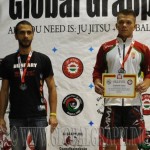 A NoGi Grappling Kezdő Felnőtt Férfi 65 kg. kategória dobogója
