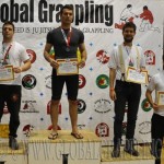 A NoGi Grappling Kezdő Felnőtt Férfi 90 kg. kategória dobogója