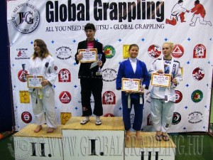 A Gi Grappling Női Open kategória dobogója