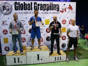 A NoGi Grappling Felnőtt Férfi 85 kg. kategória dobogója