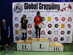 A NoGi Grappling Ifjúsági 1 Leány 50 kg. kategória dobogója