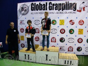 A NoGi Grappling Ifjúsági 1 Fiú 45 kg. kategória dobogója