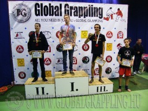 A NoGi Grappling Ifjúsági 2 Fiú 65 kg. kategória dobogója