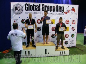 A NoGi Grappling Junior Fiú 80 kg. kategória dobogója