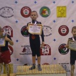 A NoGi Grappling Manó Fiú 27 kg. kategória dobogója