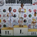 A Gi Grappling Gyermek 2 Leány 48+ kg kategória dobogója