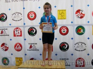 A NoGi Grappling Gyermek 1 Leány 40 kg kategória dobogója