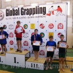 A Gi Grappling Gyermek 2 Fiú 40 kg kategória dobogója