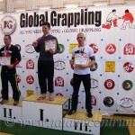 A NoGi Grappling Kezdő Felnőtt Férfi 80 kg dobogója