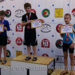 A NoGi Grappling Gyermek 1 Fiú 40 kg kategória dobogója