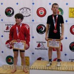 A NoGi Grappling Gyermek 2 Fiú 32 kg kategória dobogója