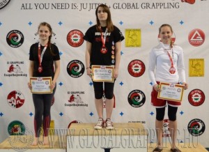 A NoGi Ifjúsági 2 Leány 55 kg dobogója