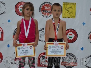 A NoGi Manó Fiú 27 kg. kategória dobogója