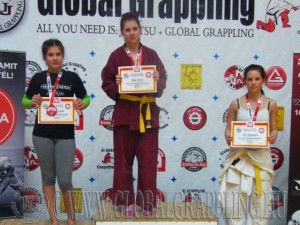 A Gi Grappling Junior Leány 55 kg kategória dobogója