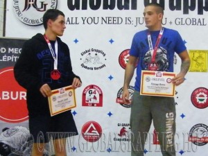 A NoGi Grappling Haladó Férfi 65 kg kategória dobogója