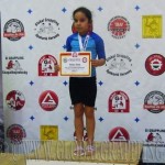 A NoGi Grappling Manó Leány 27 kg kategória dobogója
