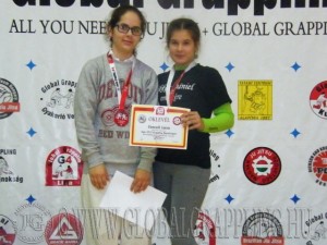 A NoGi Grappling Junior Leány 60 kg kategória dobogója