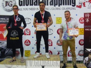 A NoGi Grappling Kezdő Férfi 70 kg kategória dobogója