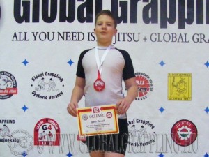 A NoGi Grappling Ifjúsági 1 Fiú 70 kg kategória dobogója