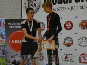 A NoGi Grappling Junior Fiú 55 kg kategória dobogója