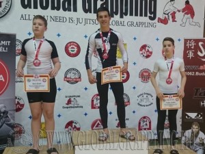 A NoGi Grappling Ifjúsági 2 Fiú 65 kg kategória dobogója