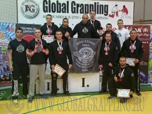 A Bősi Kempo és MMA klub csapata a győri versenyen