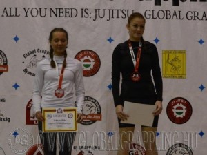 A NoGi Grappling Junior Leány 60 kg kategória dobogója
