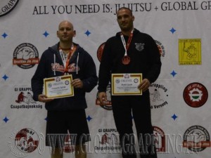 A NoGi Grappling Master Férfi 80 kg kategória dobogója