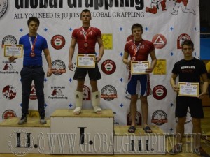 A NoGi Grappling Junior Fiú 70 kg kategória dobogója
