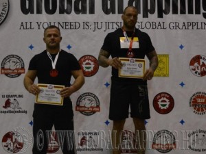 A NoGi Grappling Felnőtt Férfi 105 kg kategória dobogója