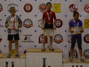 A NoGi Grappling Gyermek 2 Fiú 36 kg kategória dobogója