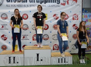 A NoGi Grappling Diákolimpia Junior Leány 65 kg kategória dobogója