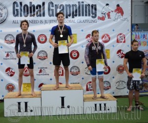 A NoGi Grappling Diákolimpia Junior Fiú 70 kg kategória dobogója